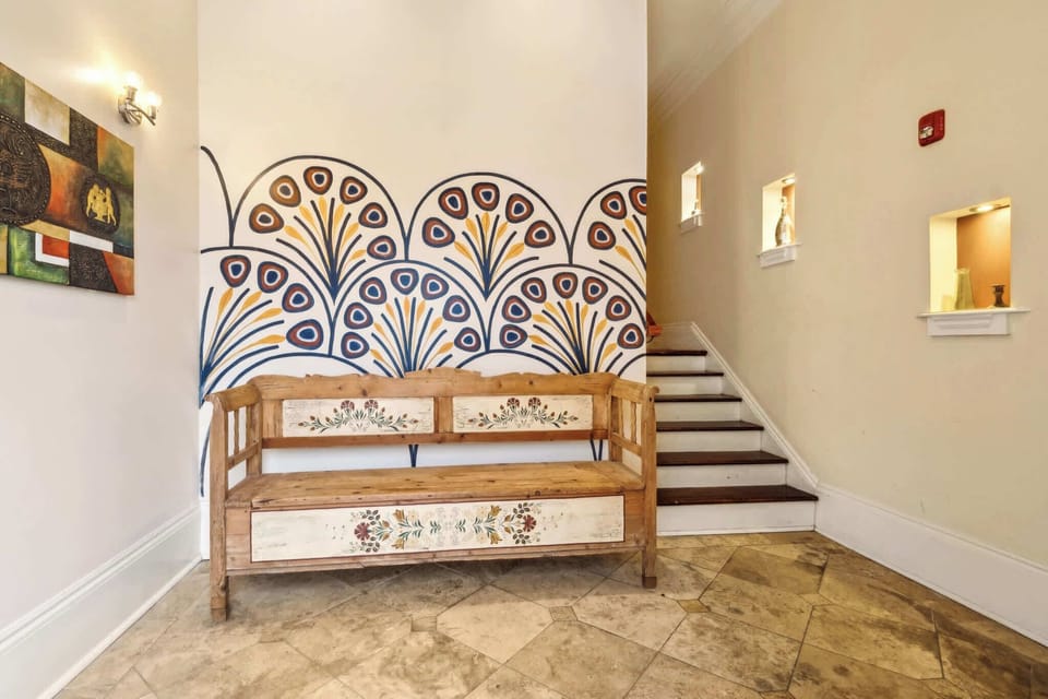 Lobby with Hand Painted Mural
