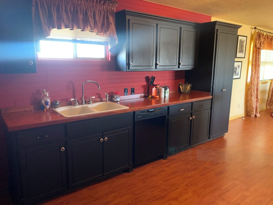 Family Suite, Lake View | Private kitchen | Mini-fridge, highchair