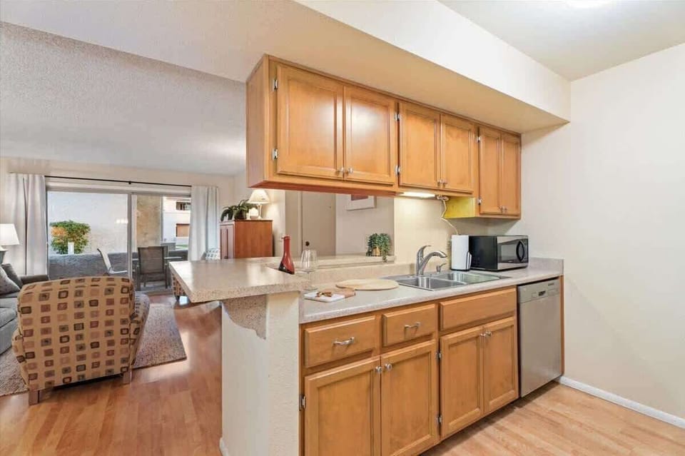 Cook up your favorites in a fully equipped kitchen with everything you need.