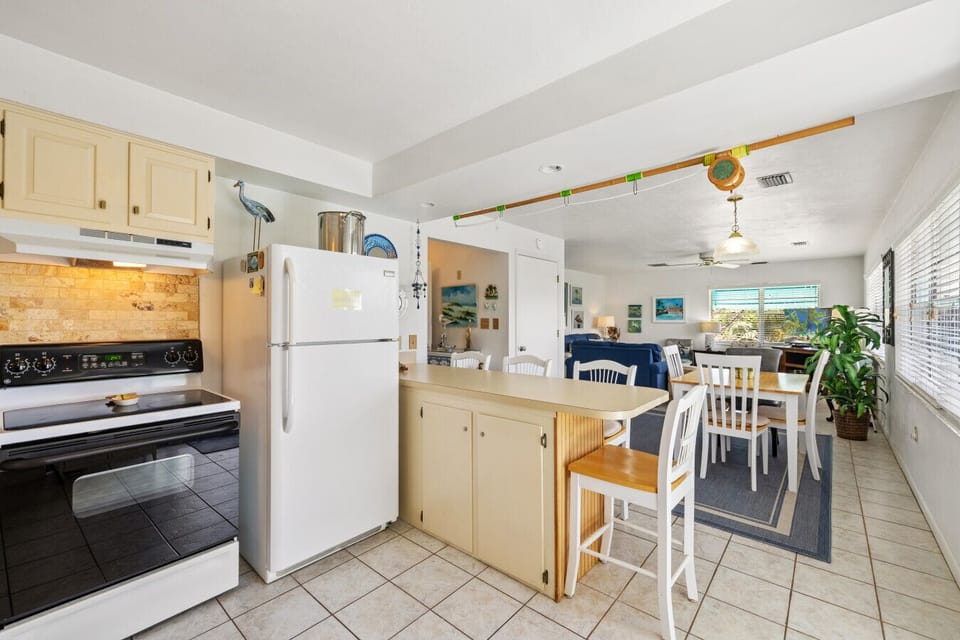 Open living with great kitchen and bar seating