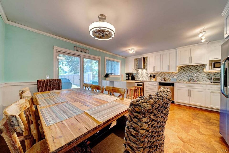 Large table with seating for 8