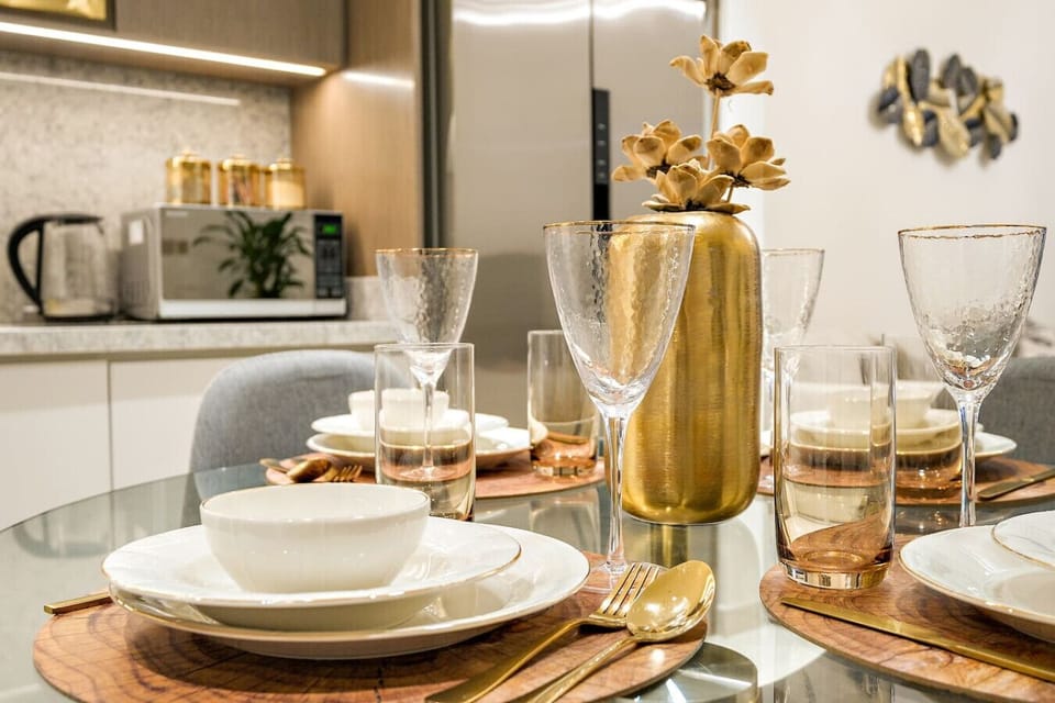 Dining Room: Stylish table setting awaits your culinary creations and memorable gatherings!