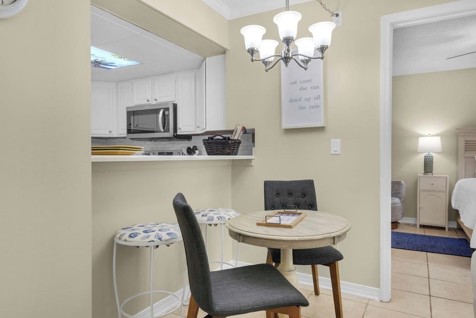 Bistro table and eat-in kitchen bar seating