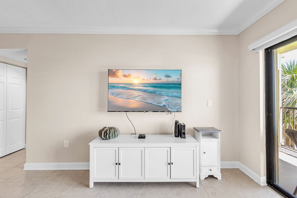 Living Room with Large Screen TV