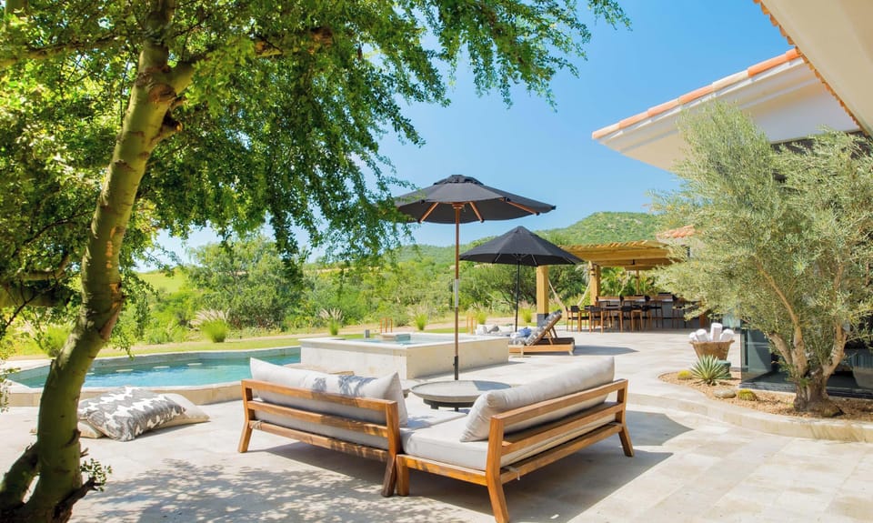 Cushioned lounge areas - like your own mini-resort stay!