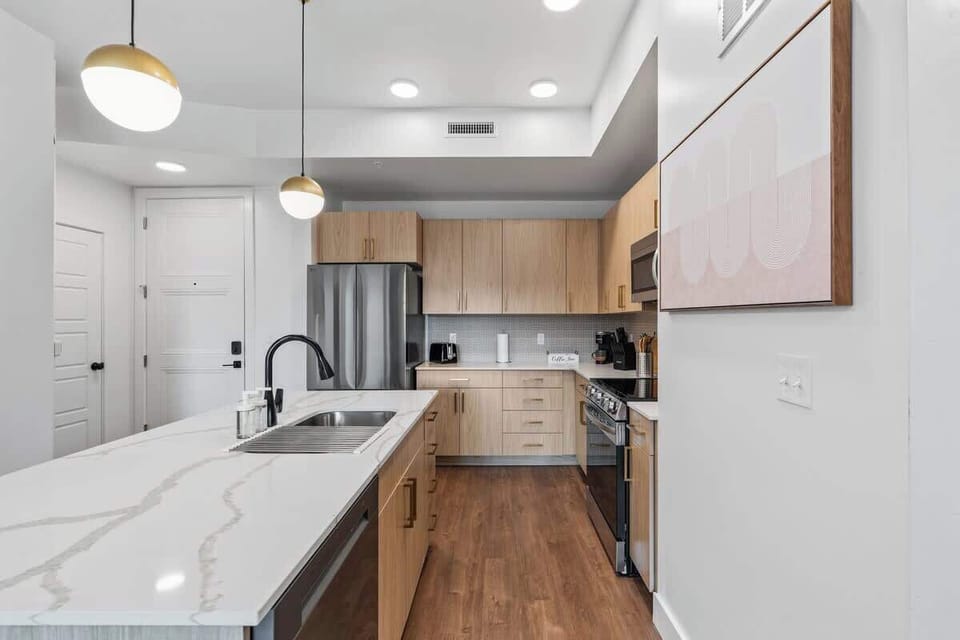 Brew fresh coffee and prepare your favorite meals in our well-equipped kitchen with all the essentials.