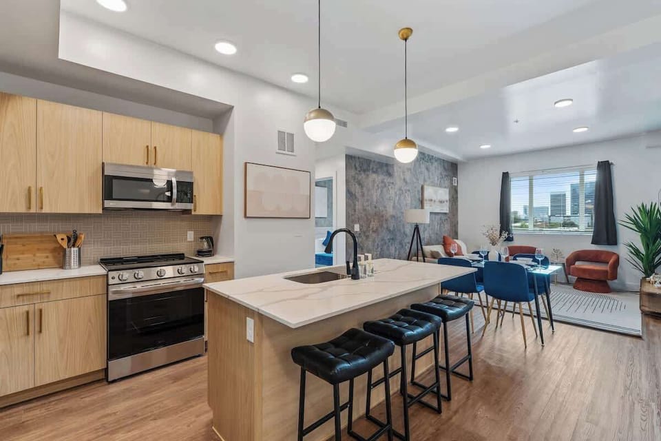 Brew fresh coffee and prepare your favorite meals in our well-equipped kitchen with all the essentials.