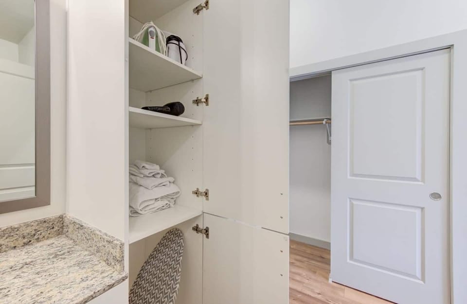 cabinets in the bathroom for more storage
