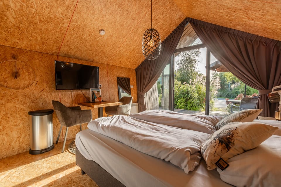 Vakantiepark Wiedense meren - Tiny house - bedroom