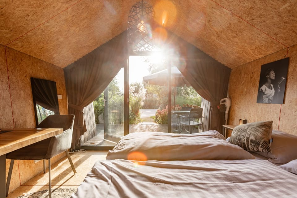 Vakantiepark Wiedense meren - Tiny house - bedroom
