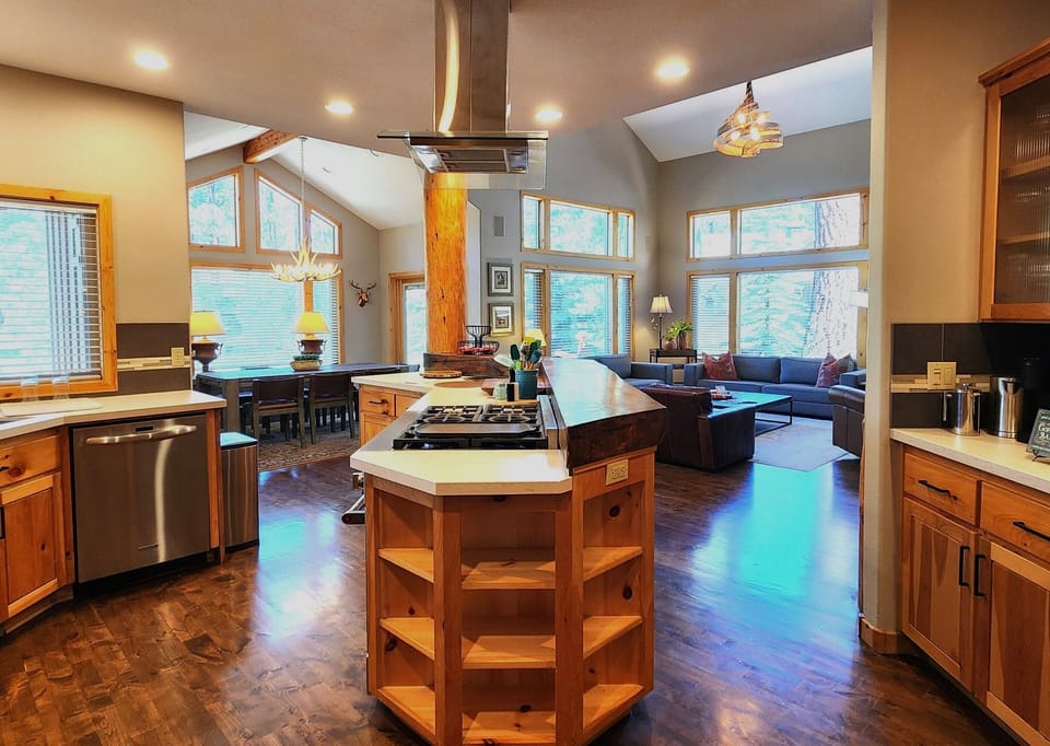 View of kitchen. There are 2 dishwashers.