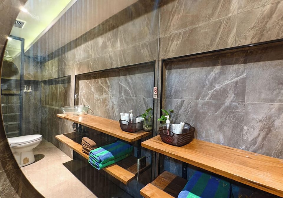 Jasmine 2 bedroom with privatepool | Bathroom | Shower, rainfall showerhead, hair dryer, slippers