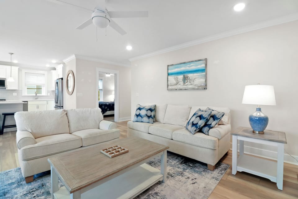 Plush seating for family game nights
