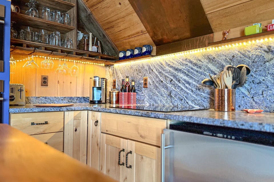 Kitchen with electric stove top