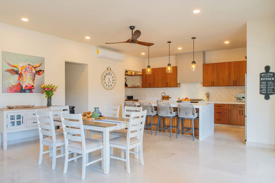 Dining and kitchen