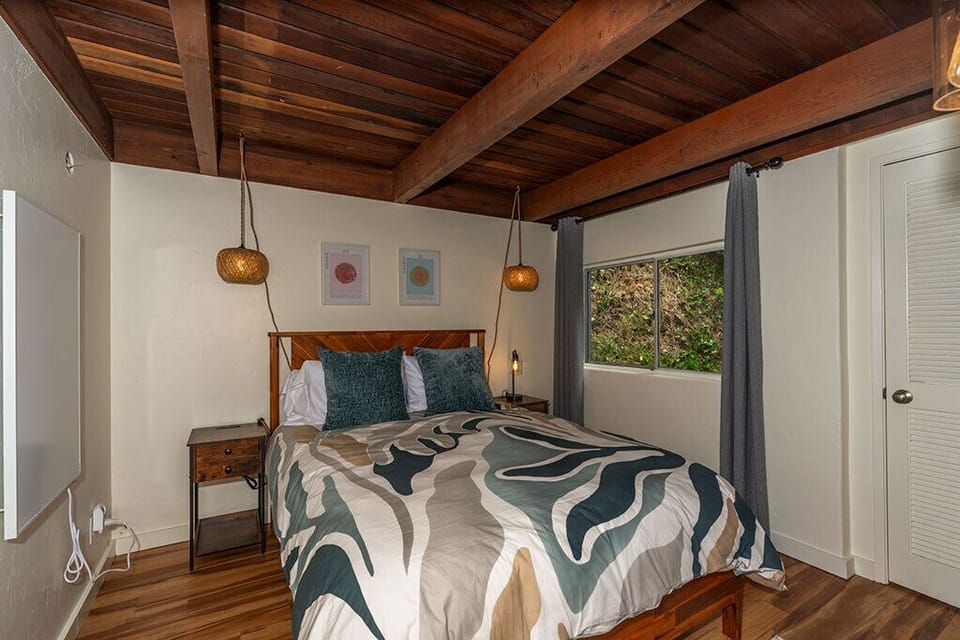 Bedroom 2 has garden views.