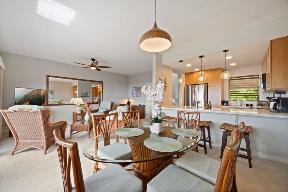 Dining area and kitchen