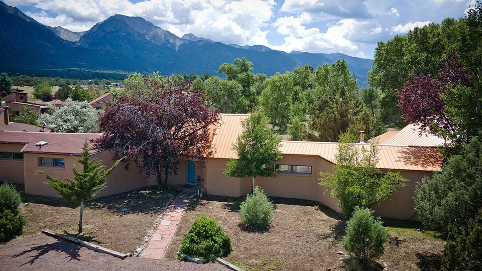 Casa Cumbres with Sangre de Cristo Peaks in the Background