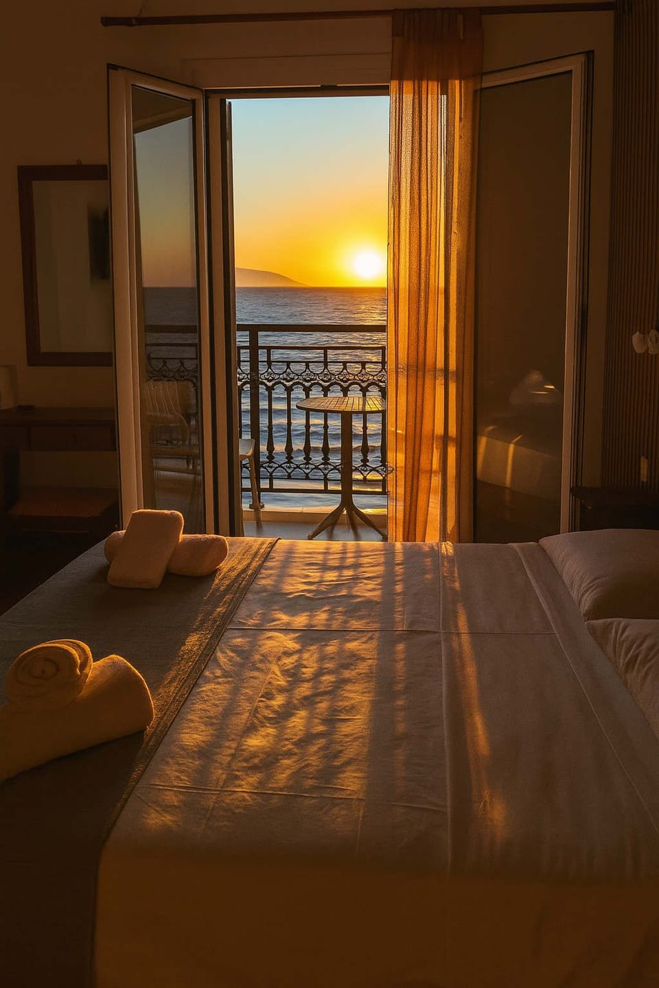 Balcony with Direct Sunset View
Sit back and enjoy uninterrupted views of the bay from your private balcony.