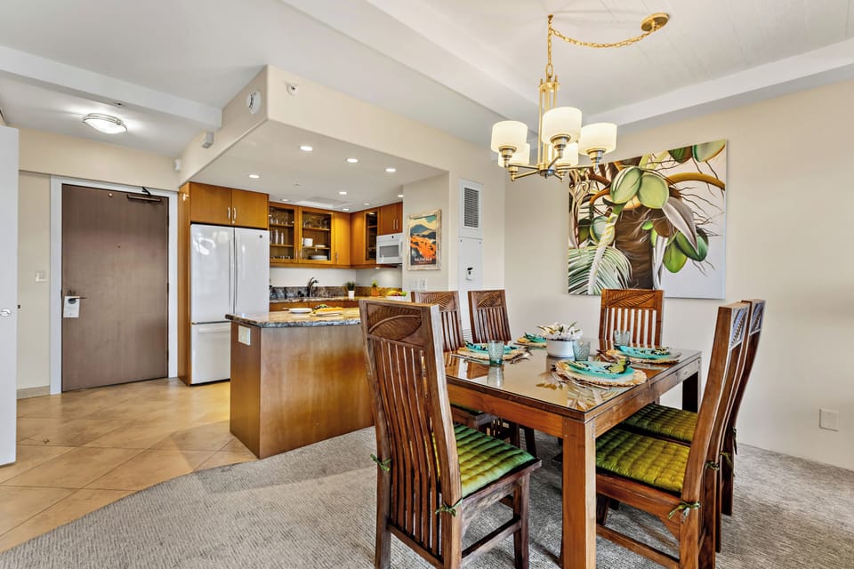 Everything you need, right at your fingertips. A fully equipped kitchen stocked with all the essentials. Perfect for cooking your favorite meals in paradise.