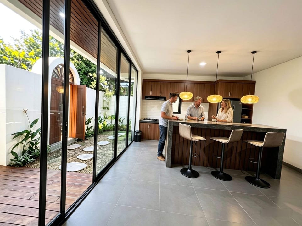 Luxury Villa | Private kitchen | Toaster, rice cooker, griddle, cleaning supplies