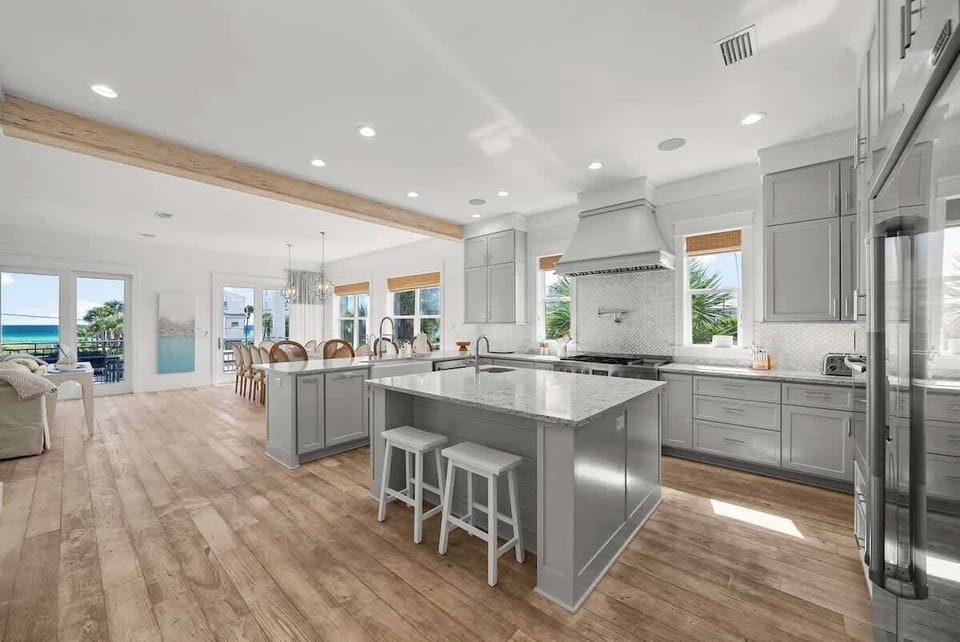 The second floor features a large gourmet kitchen perfect for cooking meals or inviting a private chef!
