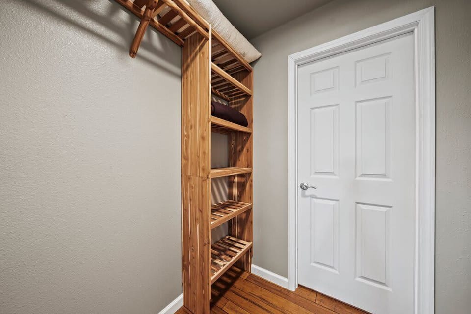 A spacious closet is included for easy unpacking and staying organized throughout your stay.

