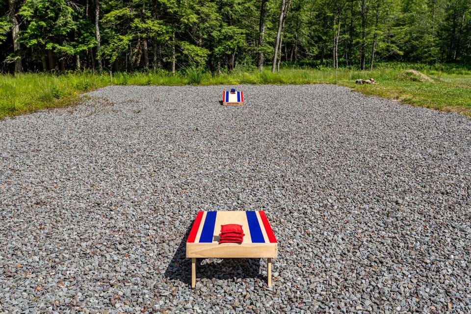 Enjoy a game of cornhole with family and friends