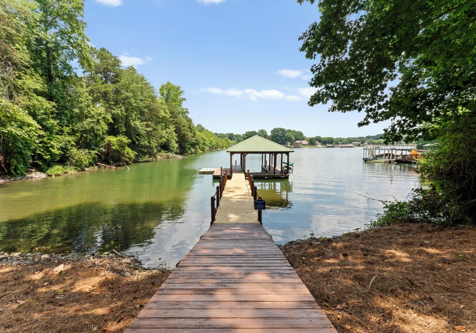 Private dock with direct water access.