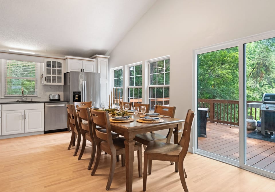 Dining area with easy access to the deck.