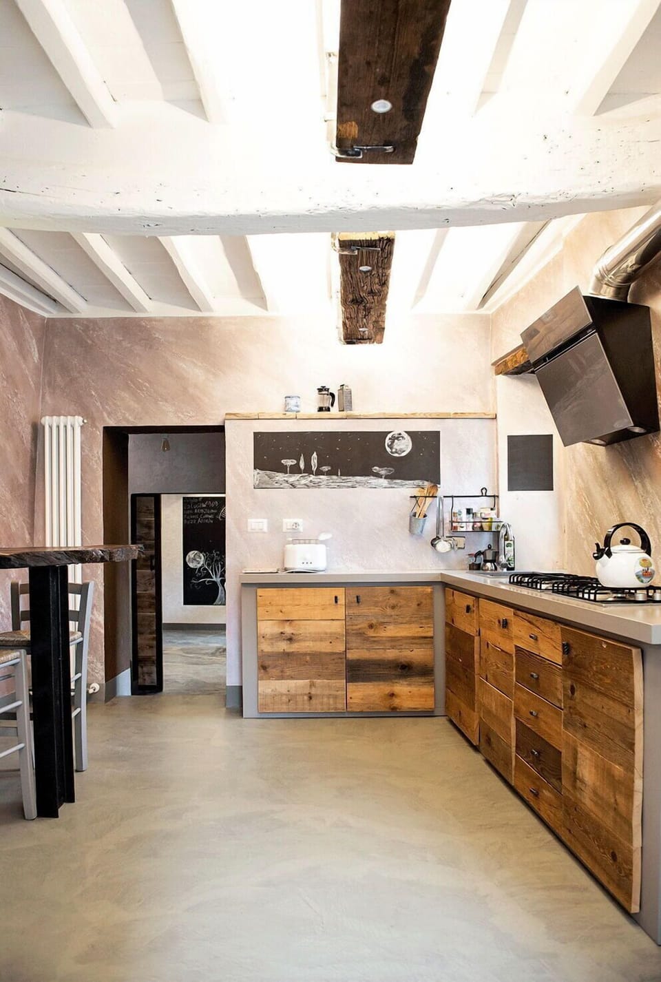 Furniture, Kitchen, Countertop, Interior Design, Flooring, Cabinetry, Wood, Kitchen Appliance, Floor, Ceiling