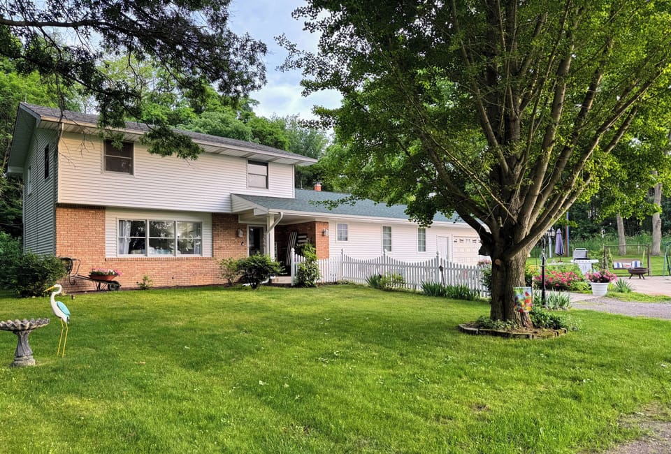 Exterior of the front of the house.