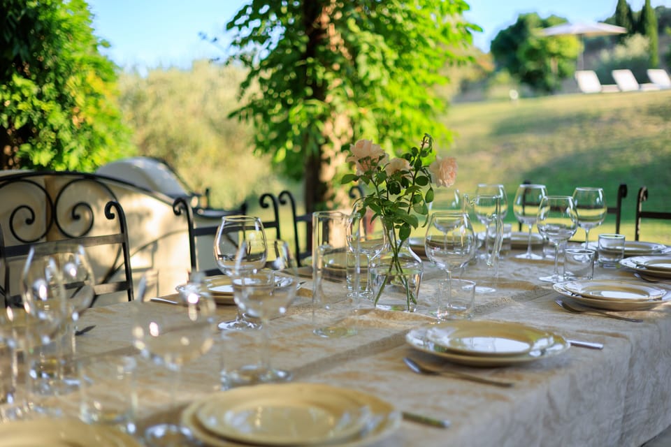Outdoor banquet area