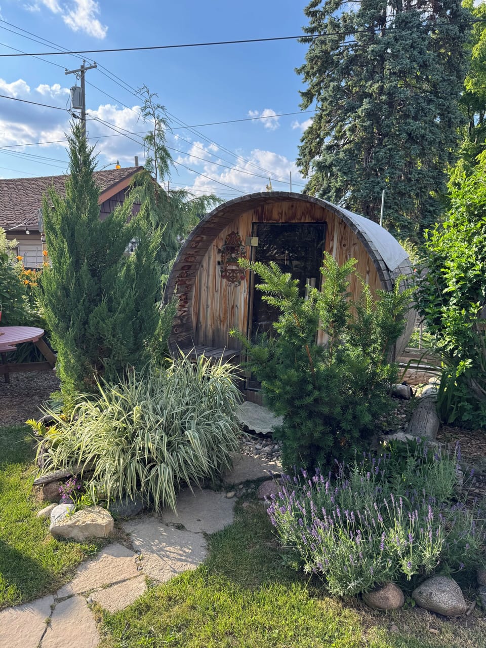 Sauna in the garden
