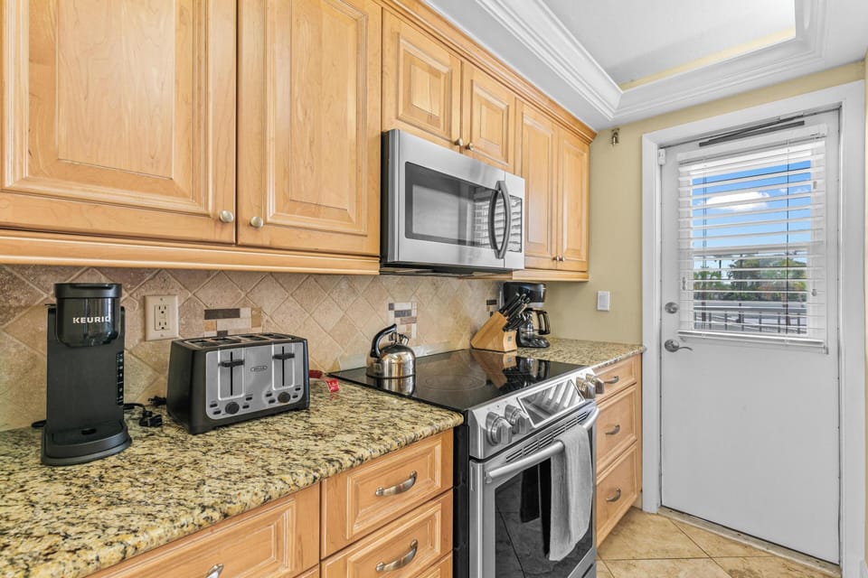 Kitchen Microwave and Stove