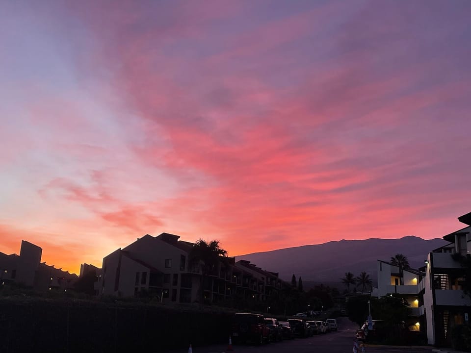Sunrise view from behind Hale Kamole