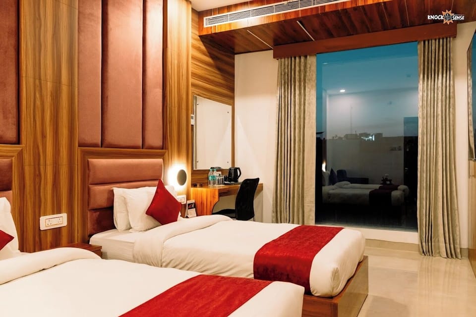 Double or Twin Room, Garden View | Desk, laptop workspace, blackout drapes, iron/ironing board
