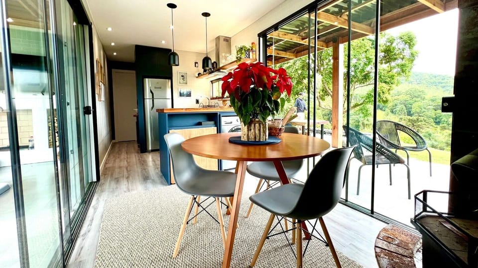 Romantic Cabin | Private kitchen | Toaster, blender, toaster oven, spices