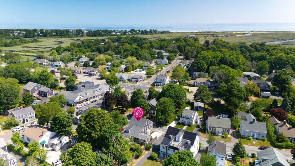 An aerial snapshot showcasing the cozy charm of our neighborhood