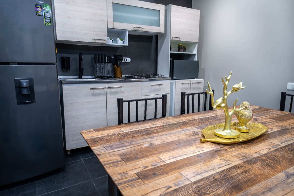 dining area and kitchen