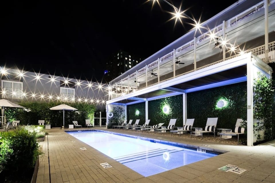 Enjoy a peaceful courtyard feel beneath mature trees and shade.