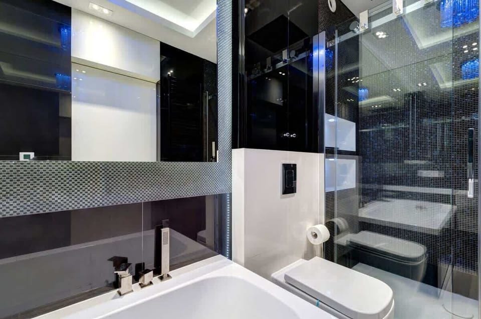 Elegant bathroom with contemporary fixtures and premium finishes.