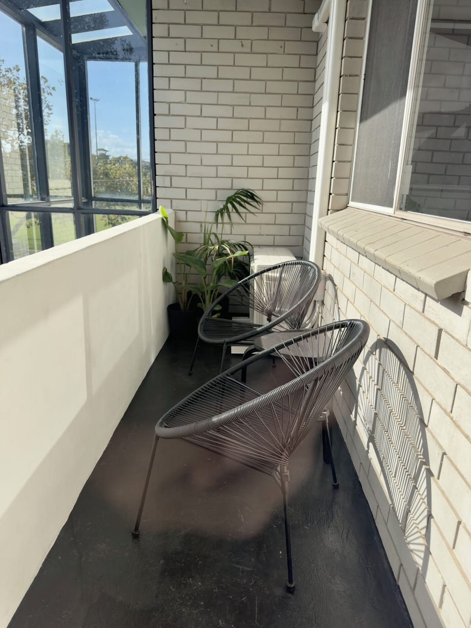 Balcony has view to the parks