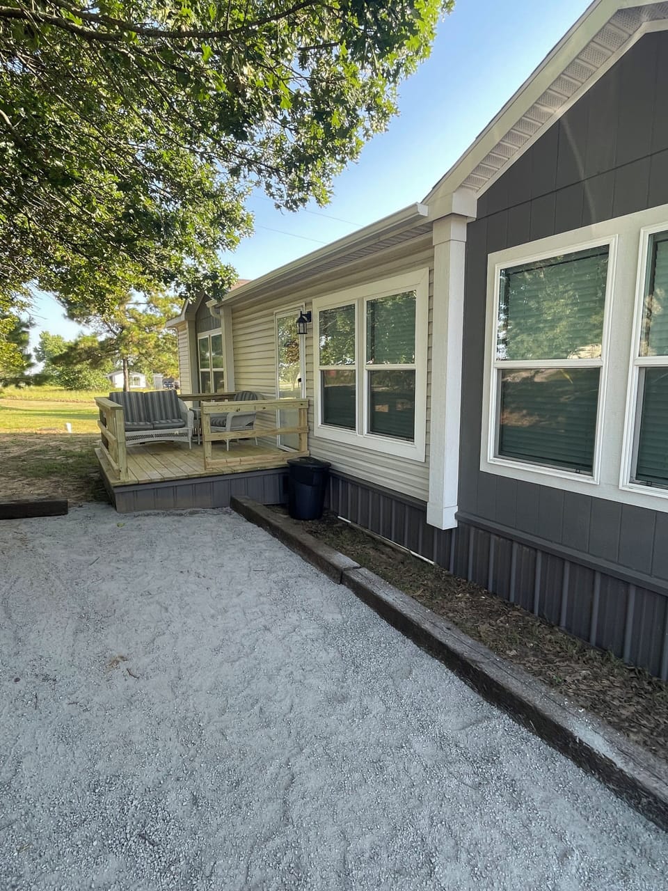 Exterior front entrance with patio