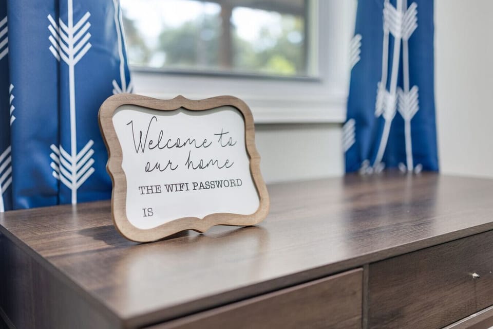 Welcome Sign | Easy Check-In & WiFi Details Provided
