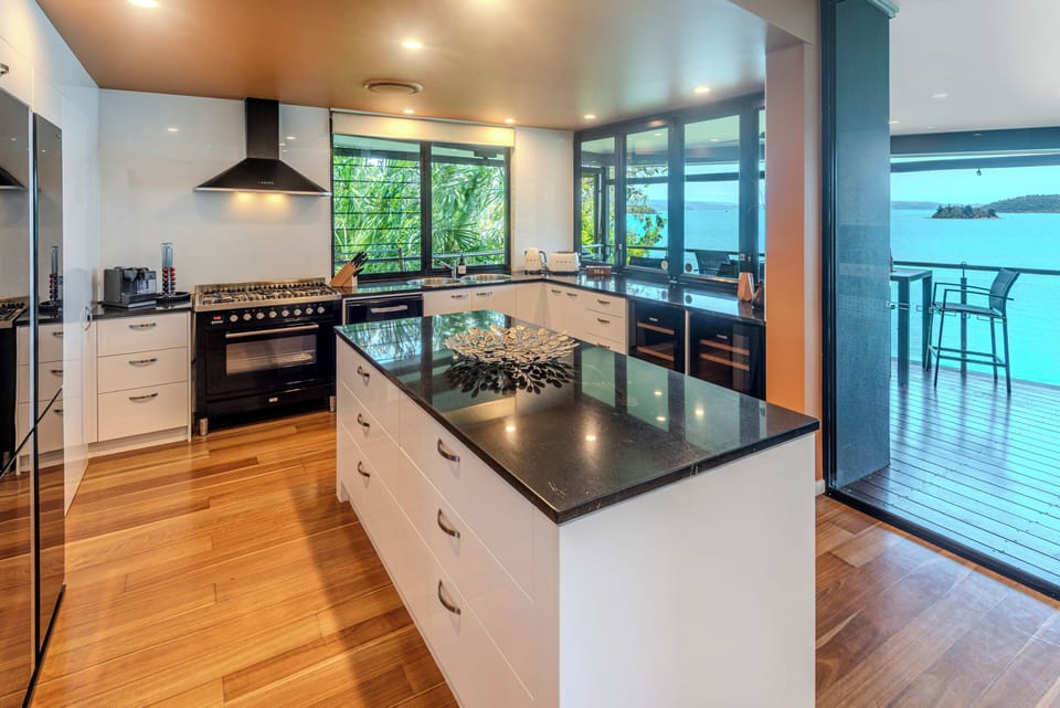 Luxury Apartment, Sea View, Oceanfront | Private kitchen | Electric kettle, highchair