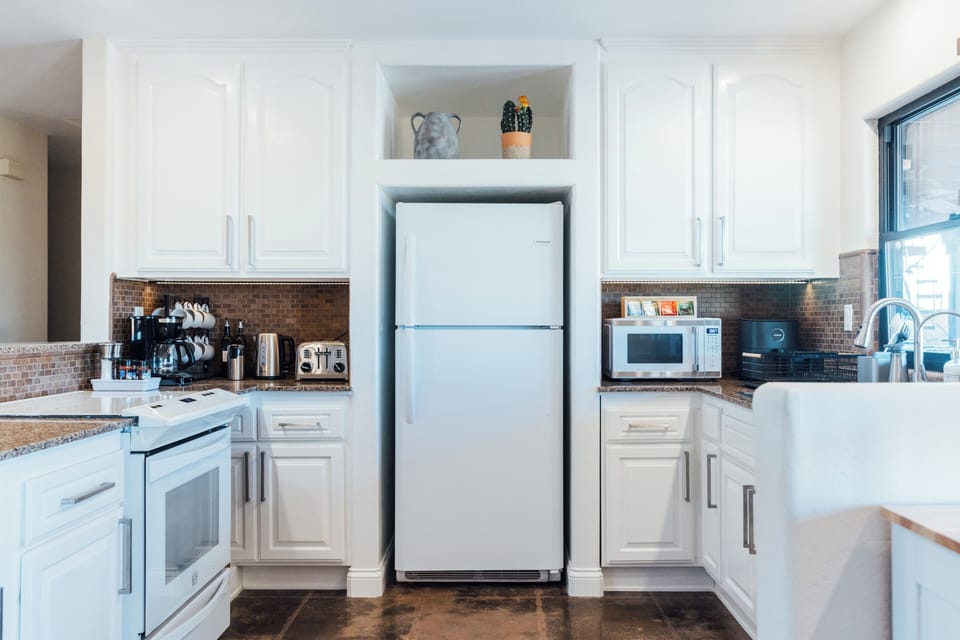 Fully equipped kitchen with everything you need.