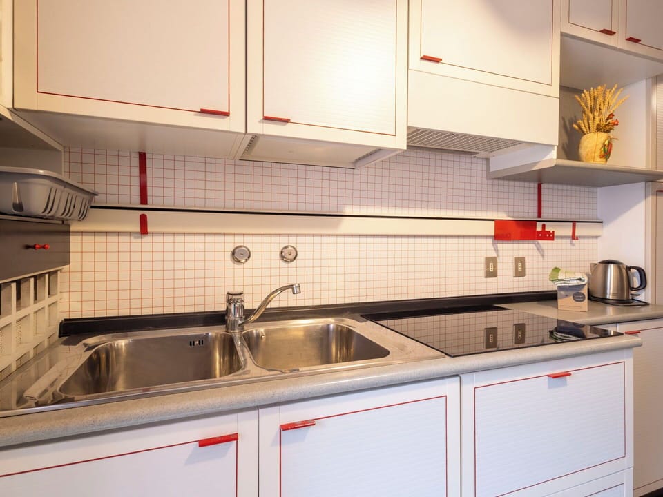 Kitchen, Kitchen Sink, Countertop, Sink, Plumbing Fixture, Interior Design, Kitchen Appliance, Flooring, Tap, Cabinetry