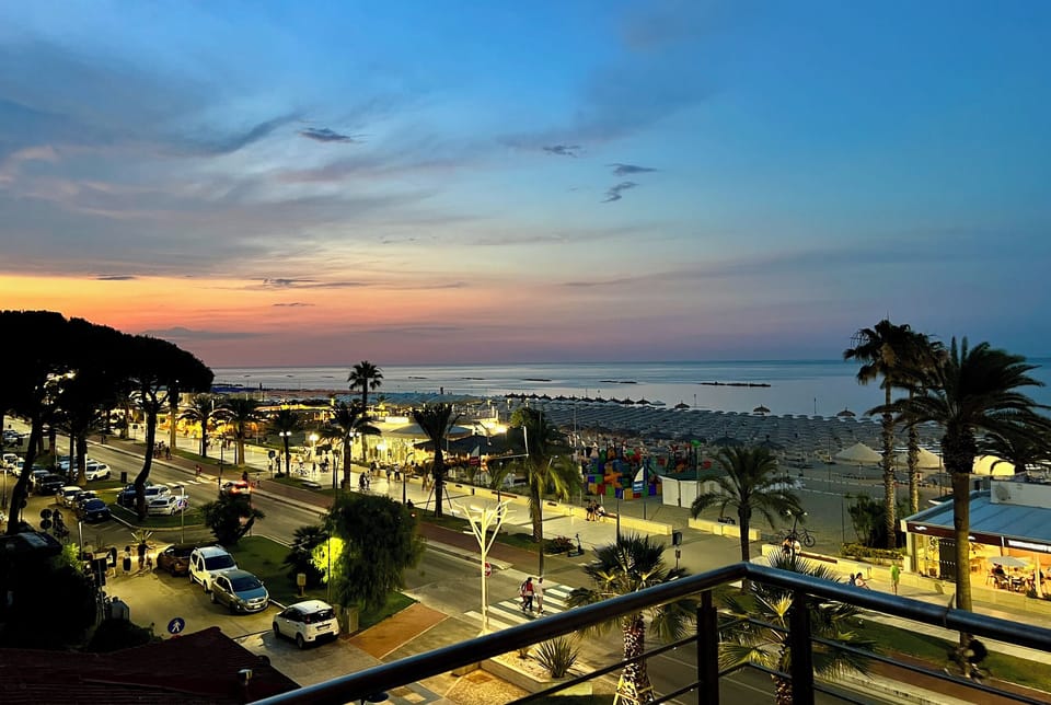 Panoramic view to the Roseto Lungomare from the balcony