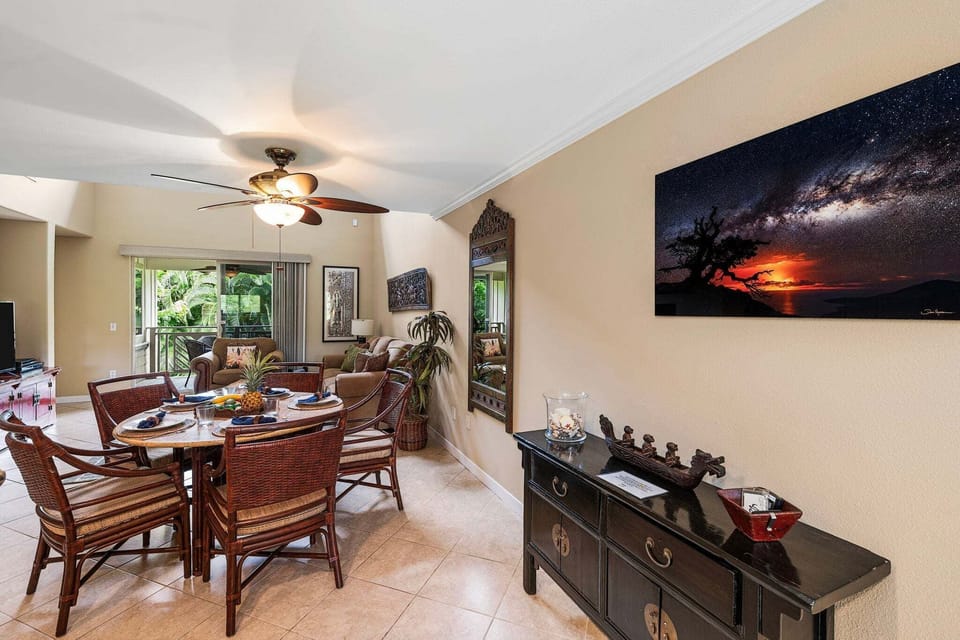 Condo, Multiple Beds, Lanai, Garden View (Palm Villas at Mauna Lani I23) | Dining